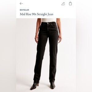 Abercrombie & Fitch Straight Mid Rise Jeans